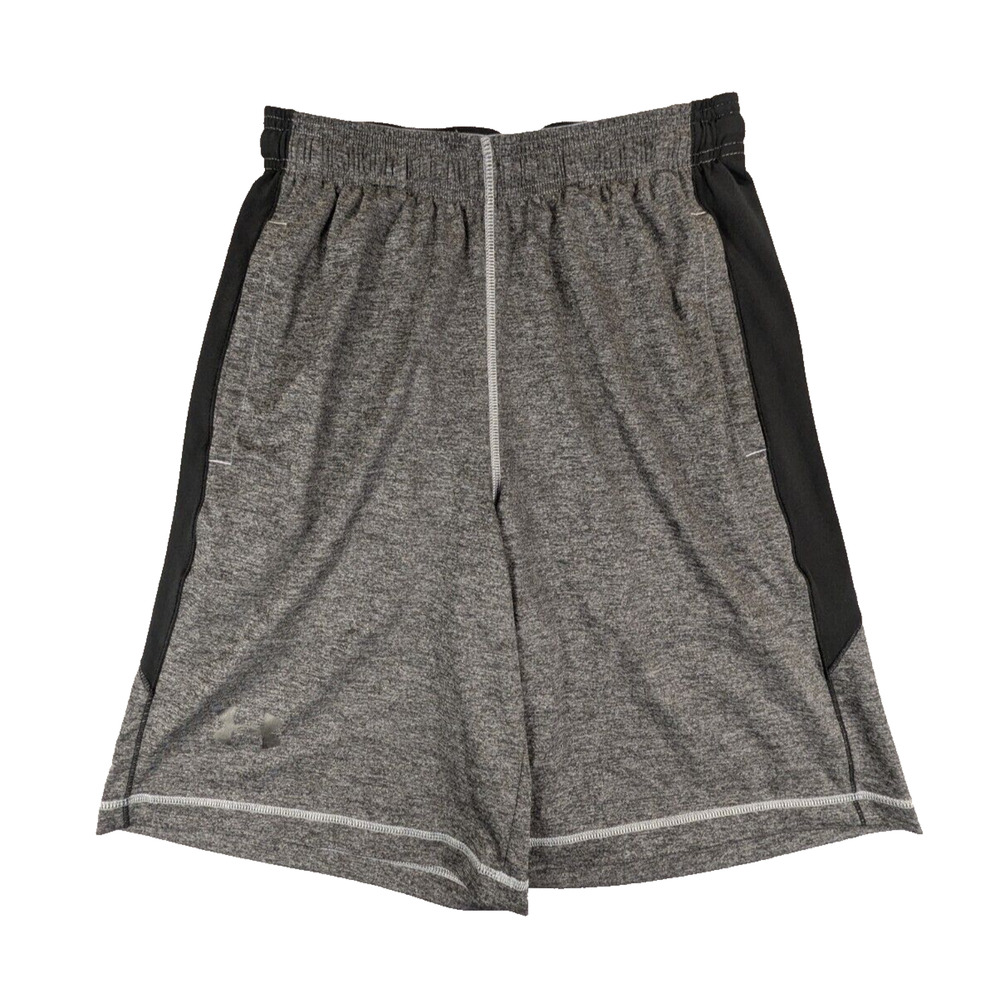 Under Armor Athletic Shorts Small Men's Gray Loose Fit Drawstring Pockets